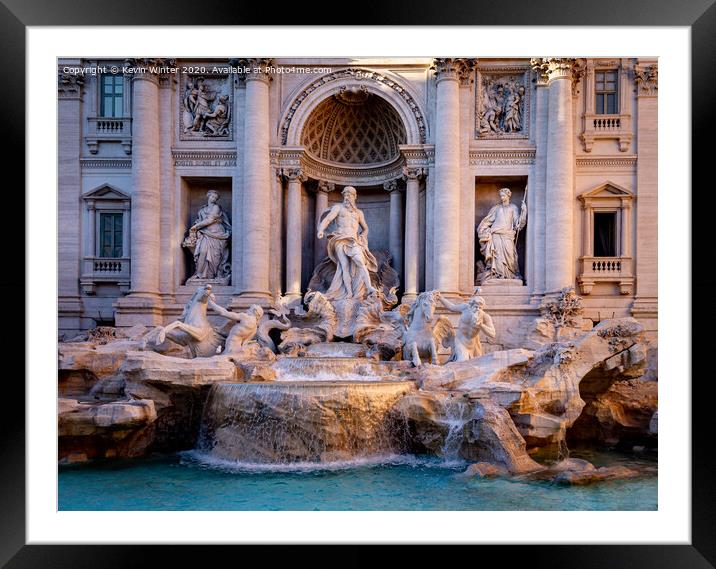 Trevi fountain Framed Mounted Print by Kevin Winter
