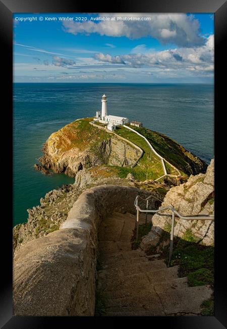 Exploring the Enchanting South Stack Framed Print by Kevin Winter