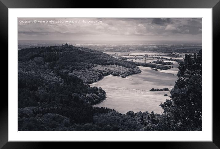 Blustery Sutton Bank Framed Mounted Print by Kevin Winter
