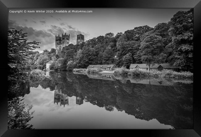 River Wear Reflections Framed Print by Kevin Winter