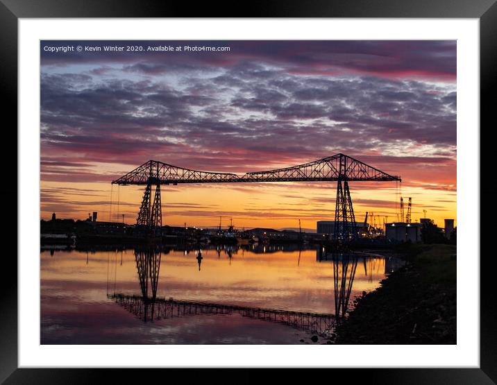 Transporter Sunset Framed Mounted Print by Kevin Winter