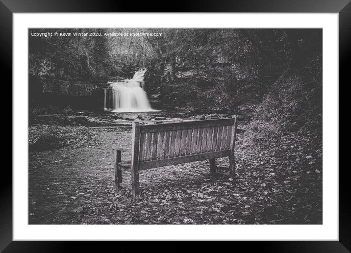View of the Falls Framed Mounted Print by Kevin Winter