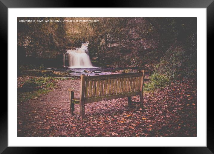 View of the Falls Framed Mounted Print by Kevin Winter