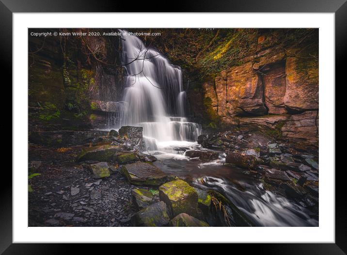 Harmby Falls Framed Mounted Print by Kevin Winter