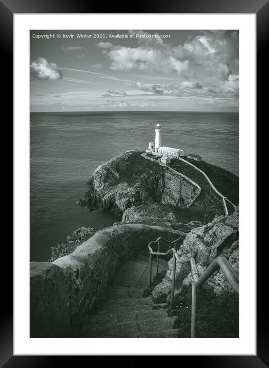 South Stack Lighthouse Framed Mounted Print by Kevin Winter