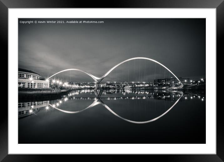 Infinity Black and White Framed Mounted Print by Kevin Winter