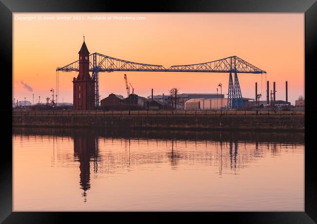 Hudson Quay hazy Reflections Framed Print by Kevin Winter