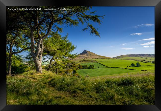 Roseberry Topping Framed Print by Kevin Winter