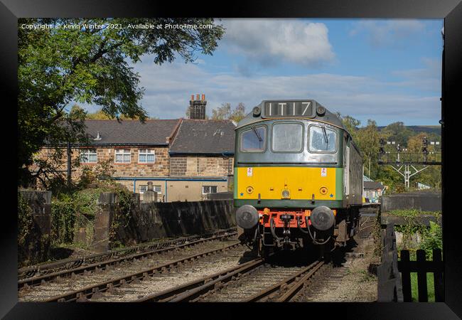 Heritage diesel train Framed Print by Kevin Winter