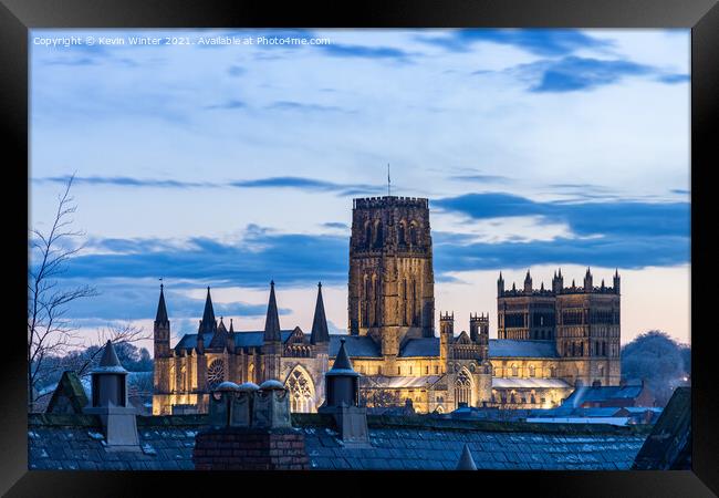 Rooftops of Durham Framed Print by Kevin Winter