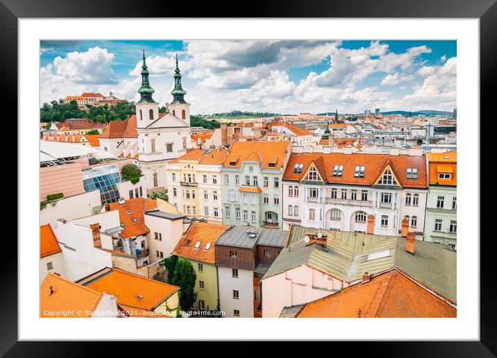 View of Brno old Town Framed Mounted Print by Sanga Park