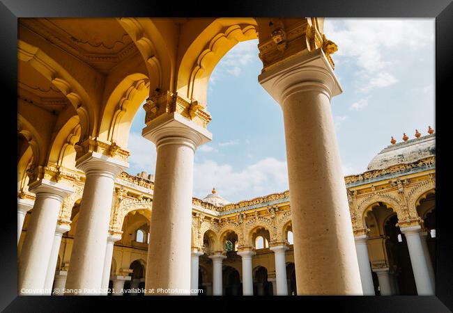 Thirumalai Nayakkar Palace in Madurai Framed Print by Sanga Park