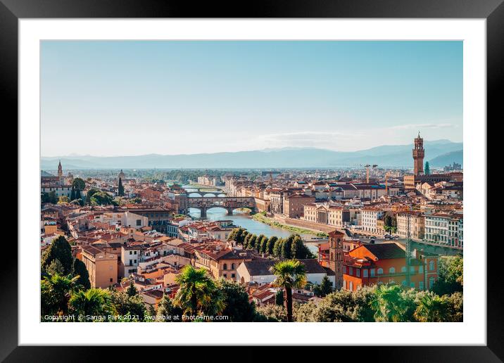 View of Firenze city Framed Mounted Print by Sanga Park