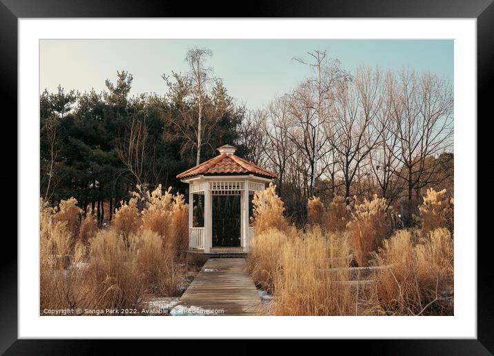 Winter of Seoul Forest Park in Korea Framed Mounted Print by Sanga Park