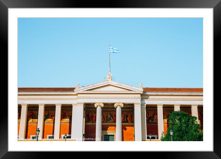 University of Athens Central Building Framed Mounted Print by Sanga Park