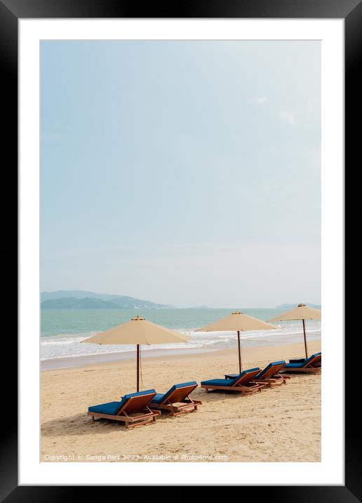 Nha Trang beach Framed Mounted Print by Sanga Park