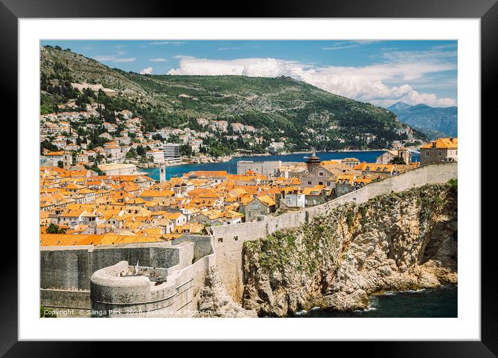 Dubrovnik old city Framed Mounted Print by Sanga Park