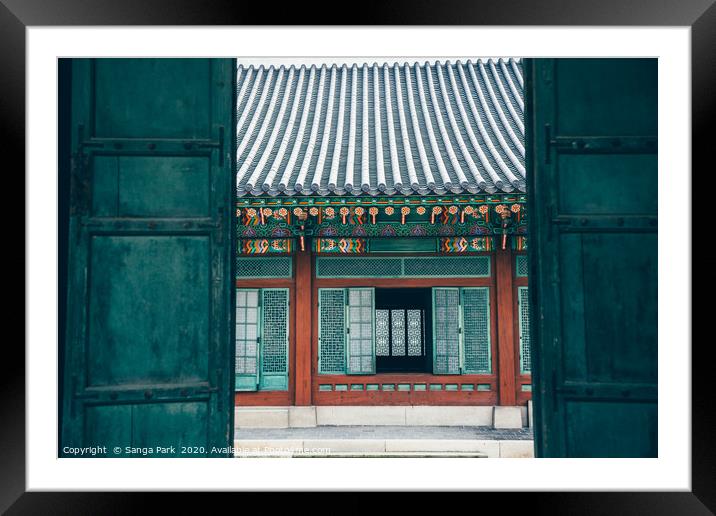 Changdeokgung Palace Framed Mounted Print by Sanga Park