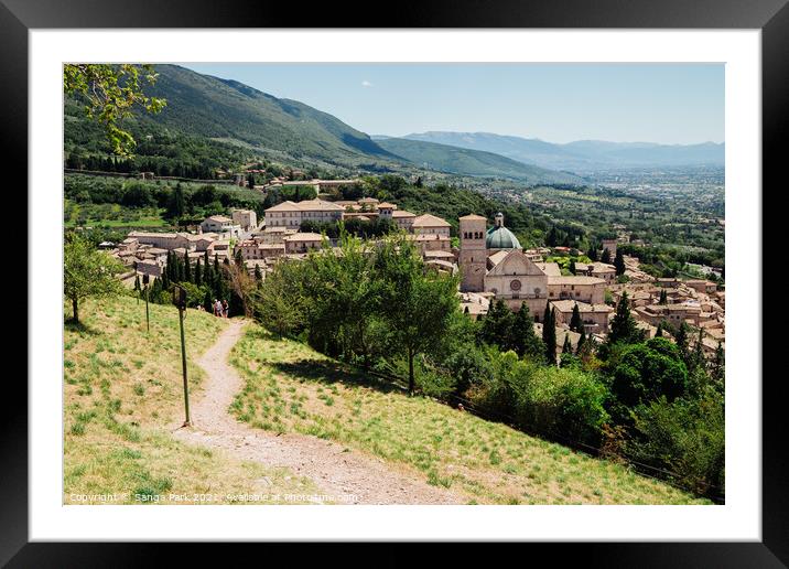 View of Assisi old town Framed Mounted Print by Sanga Park