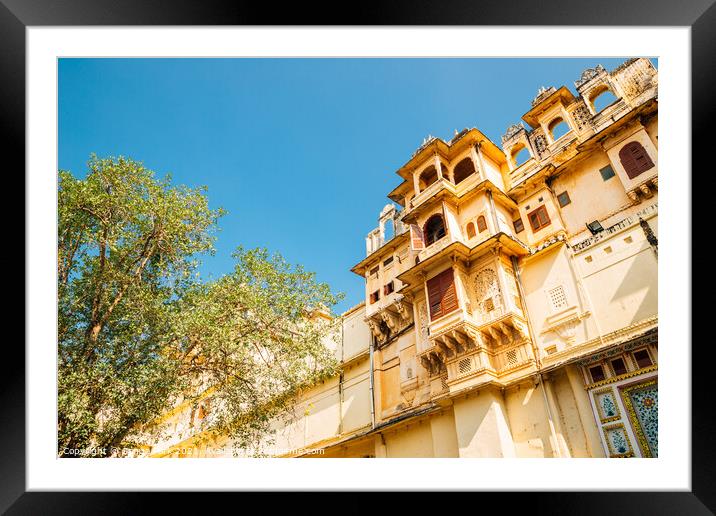City Palace in Udaipur Framed Mounted Print by Sanga Park