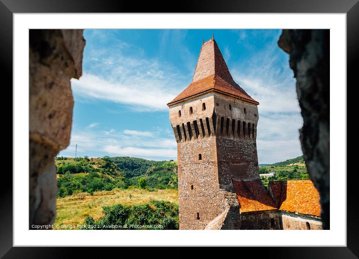 Corvin Castle in Romania Framed Mounted Print by Sanga Park