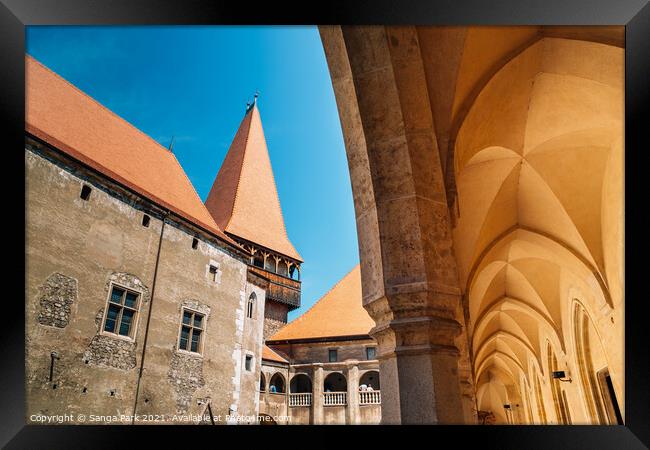 Corvin Castle in Romania Framed Print by Sanga Park