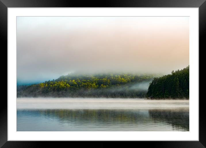 Morning Mist - Reflective Lake Framed Mounted Print by Blok Photo 