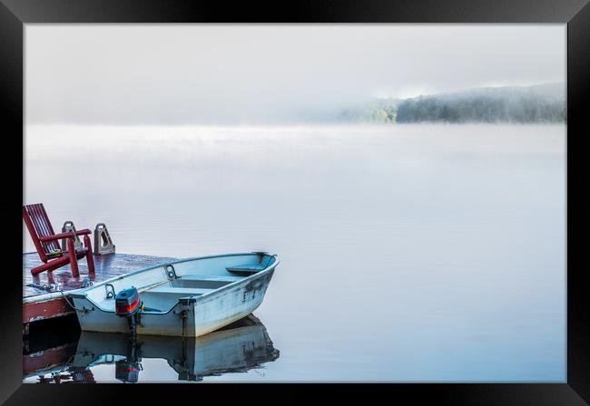 Summer Awakening - Morning Mist Dockside II Framed Print by Blok Photo 