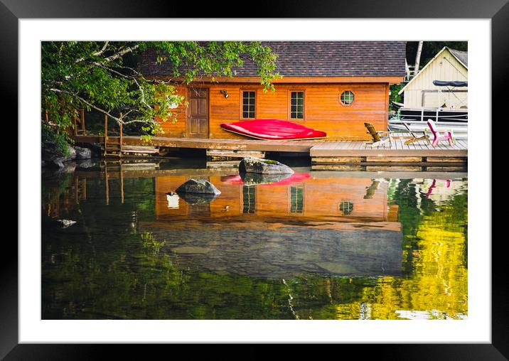 Lakeside Reflections Framed Mounted Print by Blok Photo 