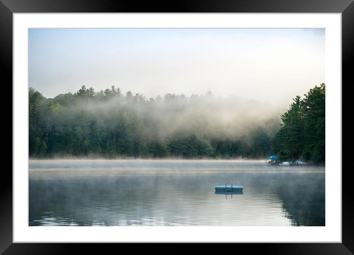  Summer Awakening - Morning Mist Dockside Framed Mounted Print by Blok Photo 