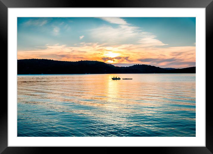 Silhouettes at Sunset Framed Mounted Print by Blok Photo 