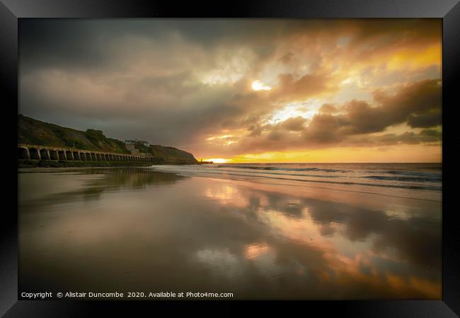 Sandy Reflection  Framed Print by Alistair Duncombe