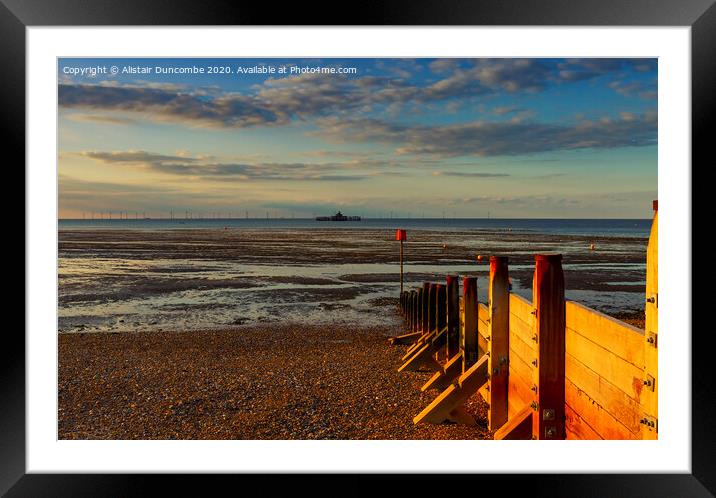 Derelict Herne Pier  Framed Mounted Print by Alistair Duncombe