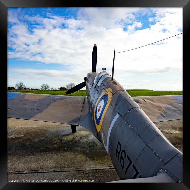 Model Spitfire Framed Print by Alistair Duncombe
