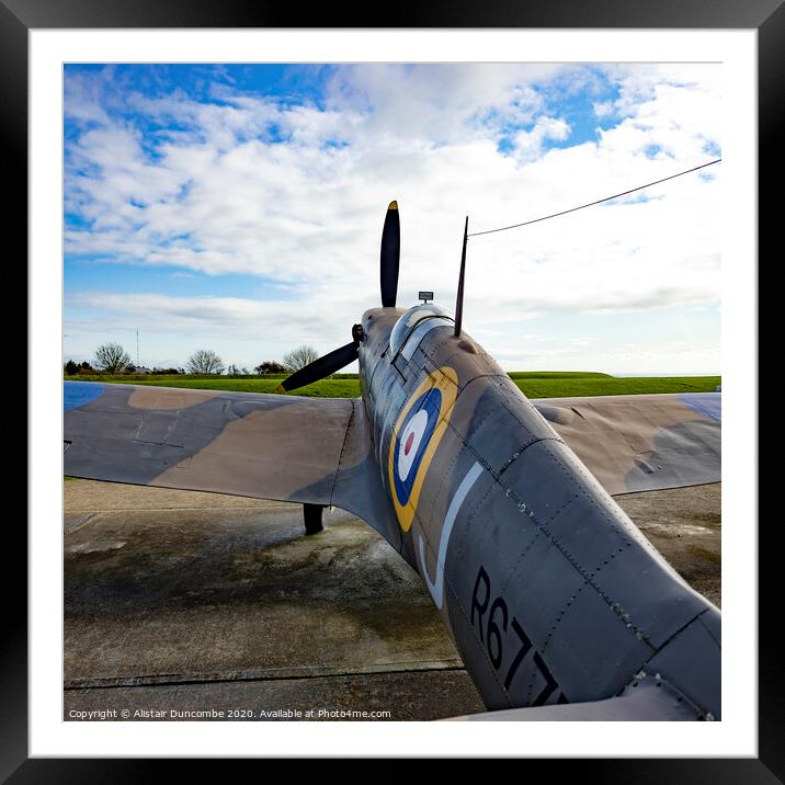 Model Spitfire Framed Mounted Print by Alistair Duncombe