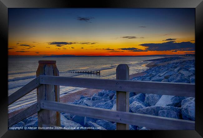 Camber Sunset Framed Print by Alistair Duncombe