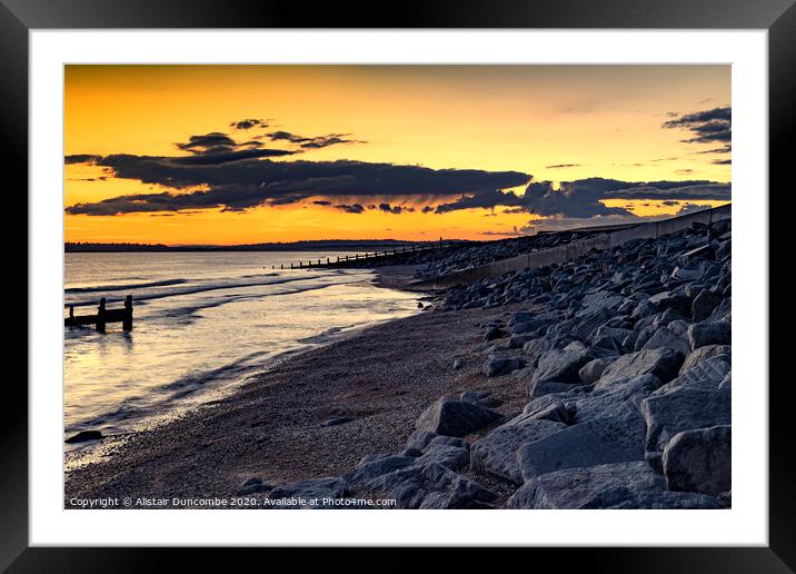 Sunset Glow Framed Mounted Print by Alistair Duncombe