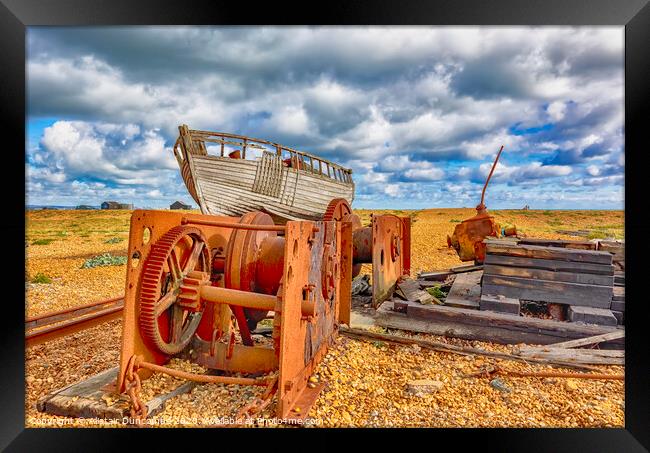 Weathered at Dungeness Framed Print by Alistair Duncombe