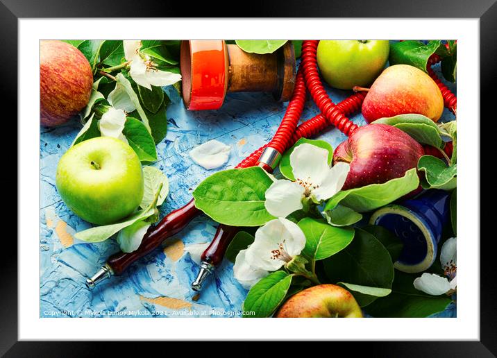 Turkish shisha with fresh apple flavor Framed Mounted Print by Mykola Lunov Mykola