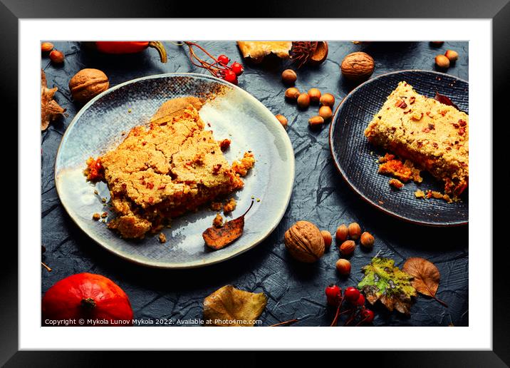 Delicious pumpkin pie Framed Mounted Print by Mykola Lunov Mykola