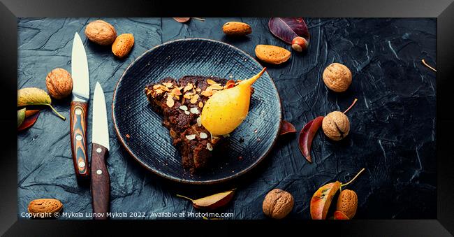 Autumn pear pie Framed Print by Mykola Lunov Mykola