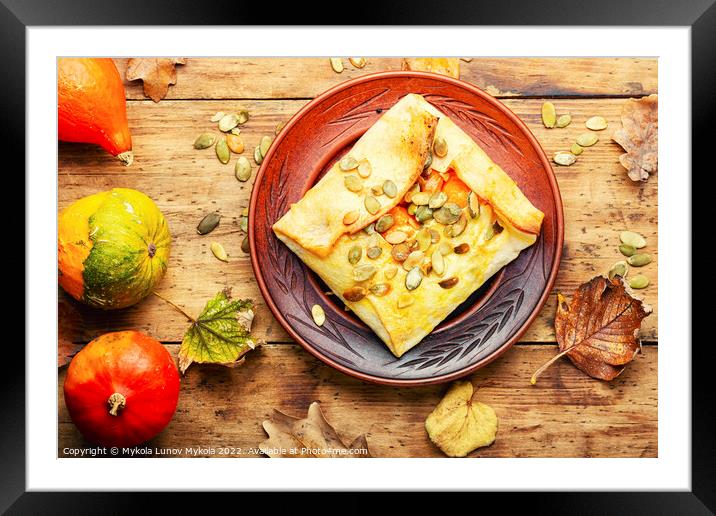 Sweet pumpkin baked,seasonal food Framed Mounted Print by Mykola Lunov Mykola
