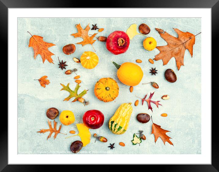 Autumn food, autumn still life Framed Mounted Print by Mykola Lunov Mykola