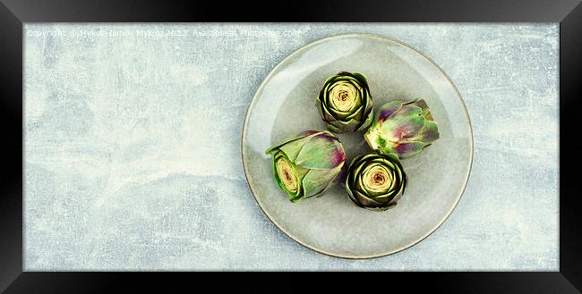 Artichoke - a specific delicacy vegetable. Framed Print by Mykola Lunov Mykola