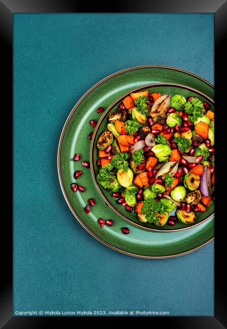 Vegetable salad with grilled vegetables Framed Print by Mykola Lunov Mykola