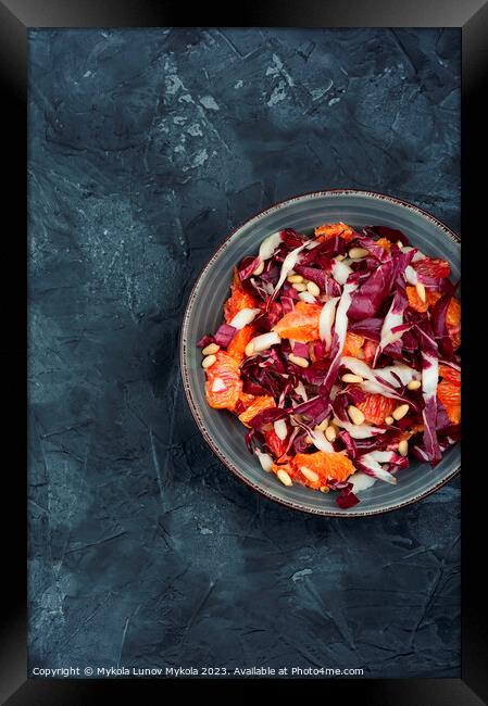 Healthy salad with chicory Framed Print by Mykola Lunov Mykola