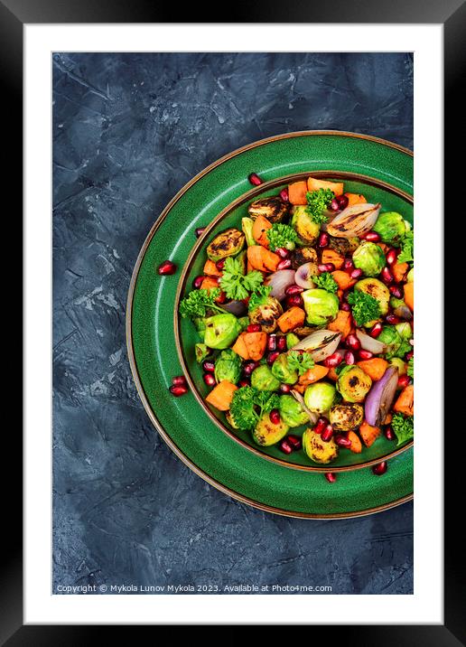 Roasted vegetable salad. Framed Mounted Print by Mykola Lunov Mykola