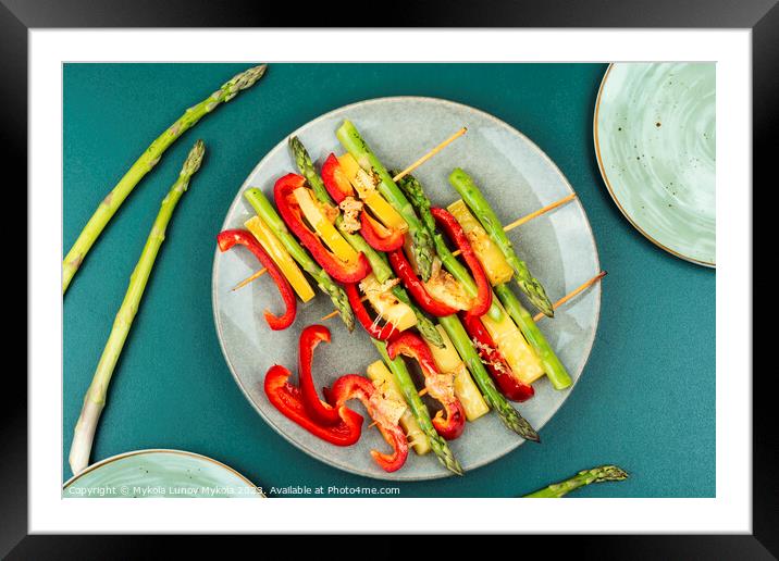 Skewers with vegetables. Framed Mounted Print by Mykola Lunov Mykola