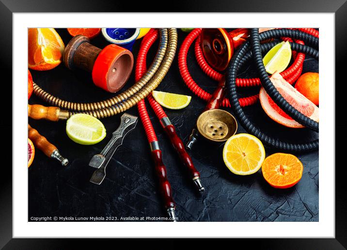 Fruit flavor hookah, shisha. Framed Mounted Print by Mykola Lunov Mykola