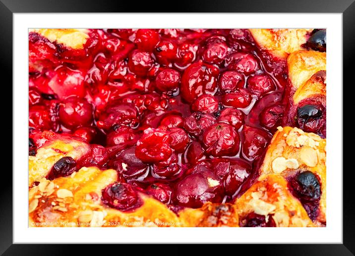 Tart, pie, cake with berries. Framed Mounted Print by Mykola Lunov Mykola